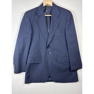 🇺🇸 Britches of Georgetowne USA‎ Made Blazer Jacket Mens 38 Blue Pin Stripe